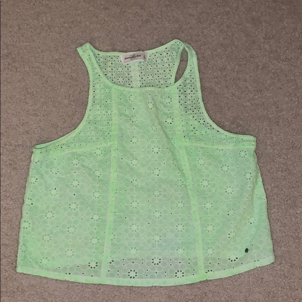 Summer Green Lace Tank Top